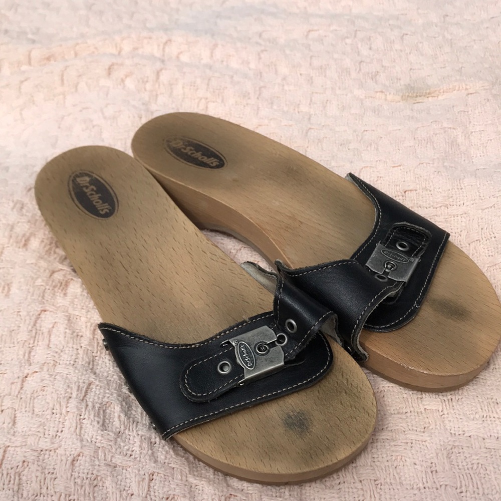 Dr. Scholl’s wooden sandals
